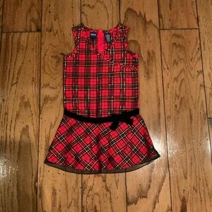 Adorable Plaid and Velvet Holiday Dress